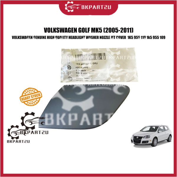 VOLKSWAGEN GOLF MK5 (2005-2011) HEAD LAMP COVER WASHER NOZZLE CAP BUMPER COVER 1K5 955 110 1K5 955 109 GENUINE VW ORI