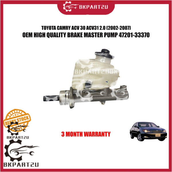 TOYOTA CAMRY ACV 30 ACV31 2.0 (2002-2007) BRAKE MASTER PUMP MASTER CYLINDER 47201-33370 3 MONTH WARRANTY