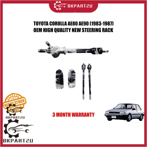 TOYOTA COROLLA AE80 AE90 (1983-1987) STEERING RACK WITH RACK END MANUAL MADE BY OEM 3 MONTH WARRANTY