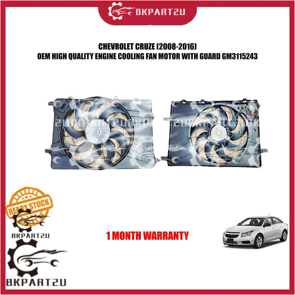 CHEVROLET CRUZE (2008-2016) ENGINE COOLING FAN MOTOR WITH GUARD SEKALI RUMAH HOUSING MADE BY OEM GM3115243