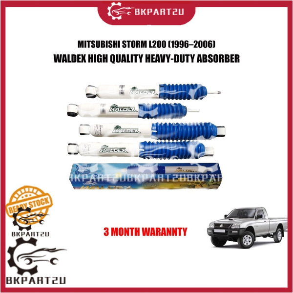 MITSUBISHI STORM L200 (1996–2006) FRONT AND REAR ABSORBER HEAVY-DUTY GAS TYPE MADE BY WALDEX PRICE PER SET
