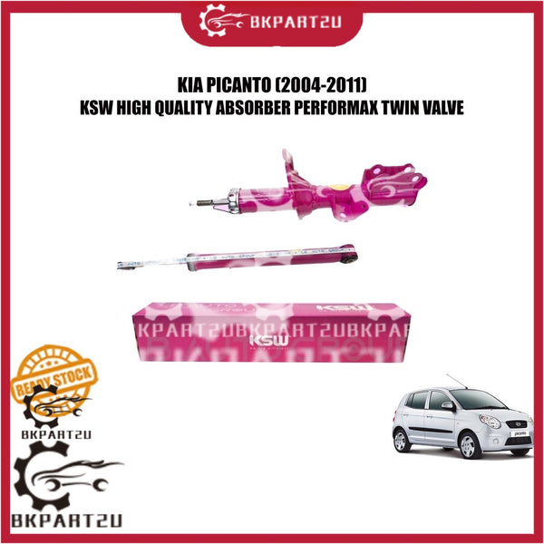 KIA PICANTO (2004-2011) FRONT AND REAR ABSORBER PERFORMAX TWIN VALVE GAS TYPE MADE BY KSW PRICE PER SET