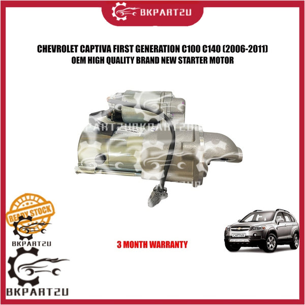 CHEVROLET CAPTIVA FIRST GENERATION C100 C140 (2006-2011) STARTER MOTOR 9T MADE BY OEM BRAND NEW 3 MONTH WARRANTY 966270