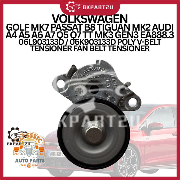 VOLKSWAGEN GOLF MK7 PASSAT B8 TIGUAN MK2 AUDI A4 A5 A6 A7 Q5 Q7 TT MK3 GEN3 POLY V-BELT TENSIONER FAN BELT TENSIONER