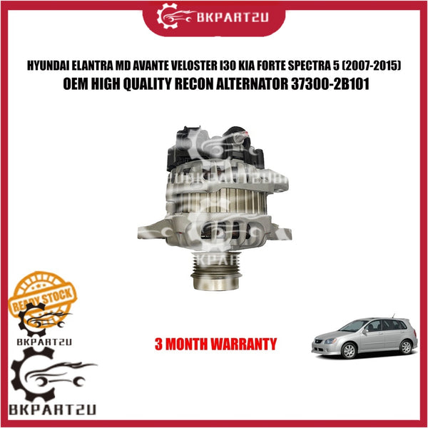 HYUNDAI ELANTRA MD AVANTE VELOSTER I30 KIA FORTE SPECTRA 5 (2007-2015) ALTERNATOR MADE BY OEM RECON 3 MONTH WARRANTY
