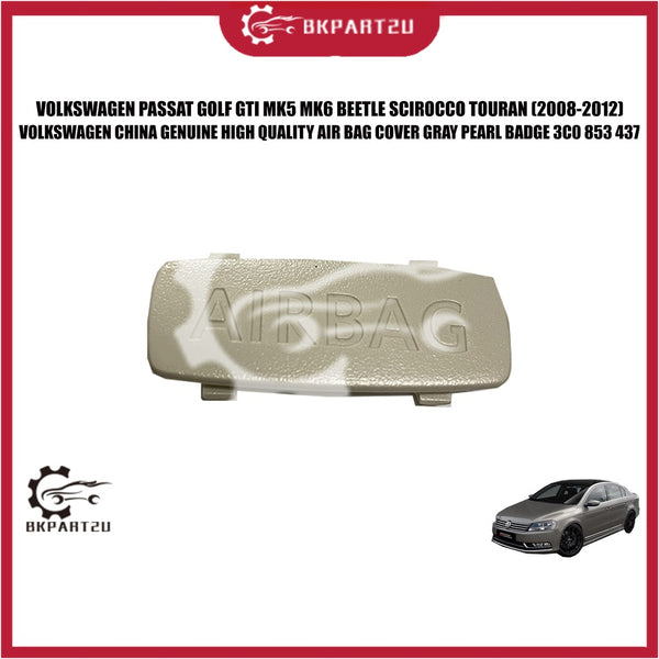 VOLKSWAGEN PASSAT GOLF GTI MK5 MK6 BEETLE SCIROCCO TOURAN AIR BAG COVER GRAY PEARL BADGE VOLKSWAGEN CHINA 3C0 853 437