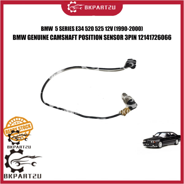 BMW  5 SERIES E34 520 525 12V (1990-2000) CAMSHAFT POSITION SENSOR 3PIN MADE BY BMW GENUINE 12141726066 HALF CUT NOT NEW