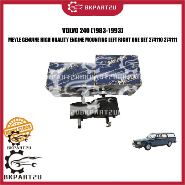 VOLVO 240 244 (1983-1993) ENGINE MOUNTING LEFT RIGHT KIRI KANAN MADE BY MEYLE GENUINE ONE SET 274110 274111