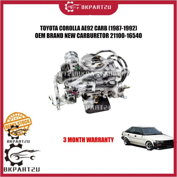 TOYOTA COROLLA AE90 AE92 4A ENGINE (1987-1992) CARBURETOR NEW BARU OEM 3 MONTH WARRANTY