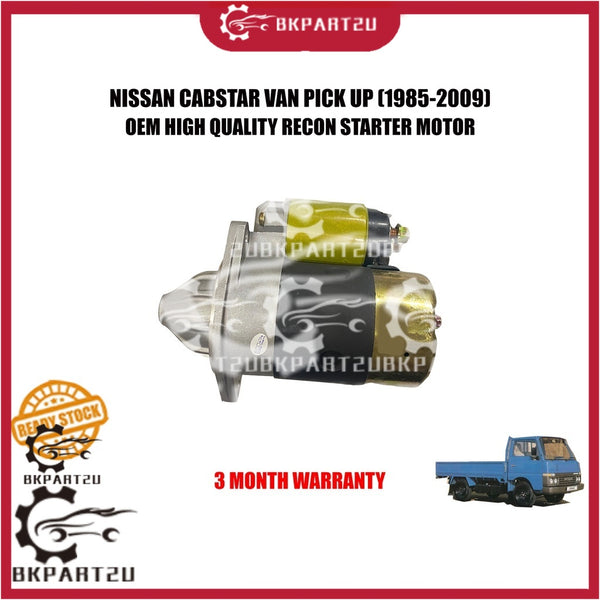 NISSAN CABSTAR VAN PICK UP F22  (1985-2009) STARTER MOTOR 8 TEETH 9 TEETH RECON 3 MONTH WARRANTY