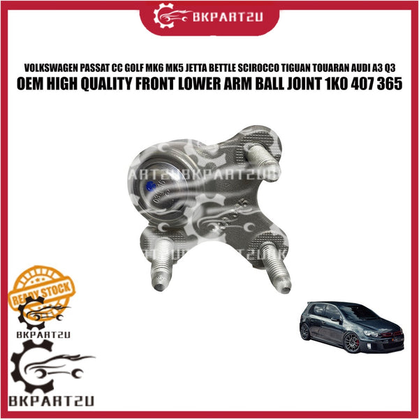 VOLKSWAGEN PASSAT GOLF TSI GTI R JETTA BETTLE SCIROCCO TIGUAN AUDI LOWER ARM BALL JOINT 1K0 407 365