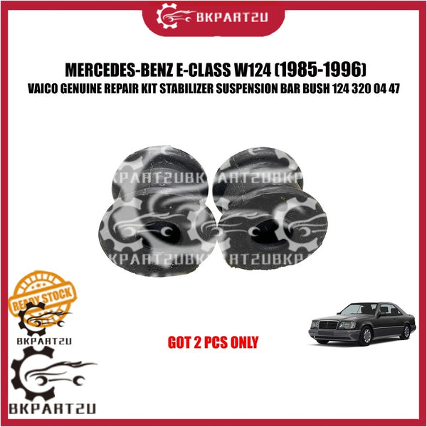 MERCEDES-BENZ E-CLASS W124 E230 (1985-1996) REPAIR KIT STABILIZER SUSPENSION BAR BUSH VAICO 124 320 04 47 2 PCS ONLY