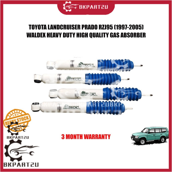 TOYOTA LANDCRUISER PRADO RZJ95 1997-2005 HEAVY DUTY FRONT AND REAR SET GAS ABSORBER WALDEX SET 2 PCS