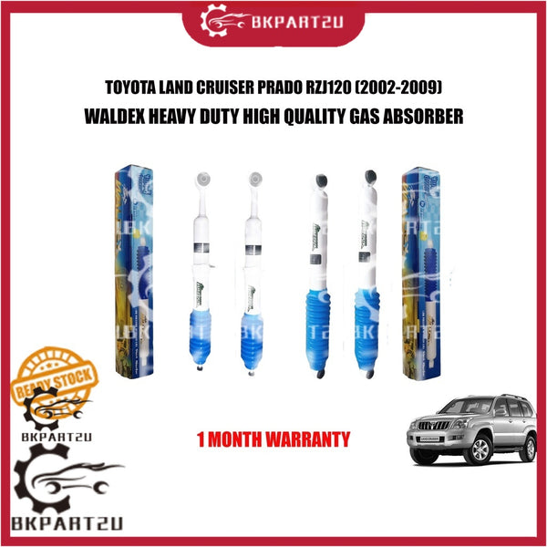 TOYOTA LAND CRUISER PRADO RZJ120 (2002-2009) HEAVY DUTY FRONT AND REAR SET GAS ABSORBER WALDEX  ONE SET 2 PCS