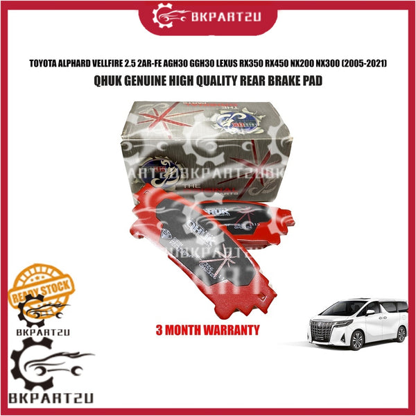 TOYOTA ALPHARD VELLFIRE AGH30 GGH30 SIENTA LEXUS RX350 RX450 NX200 NX300 REAR BRAKE PAD BELAKANG QHUK