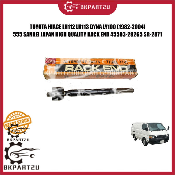 TOYOTA HIACE LH112 LH113 BRAKE DRUM STEERING BALL HEAD RACK END MADE BY 555 SANKEI JAPAN TIGA LIMA 45503-29265 SR-2871