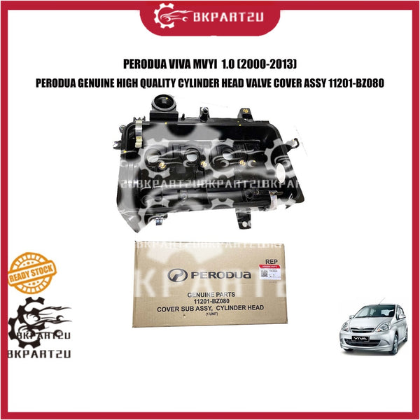 PERODUA VIVA MVYI  1.0 (2000-2013) CYLINDER HEAD VALVE COVER ASSY WITH GASKET AND PLUG SEAL MADE BY PERODUA  11201-BZ080