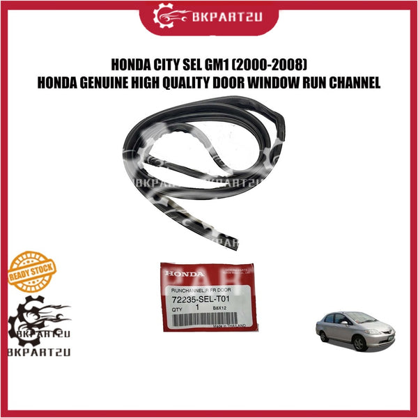 HONDA CITY SEL GM1 JAZZ SAA  (2000-2008) DOOR WINDOW RUN CHANNEL RUBBER CERMIN MADE BY HONDA GENUINE 72235-SEL-T01