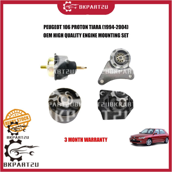 PEUGEOT 106 PROTON TIARA (1994-2004) ENGINE MOUNTING SET MADE BY OEM 4 PCS ONE 1 SET 3 MONTH WARRANTY