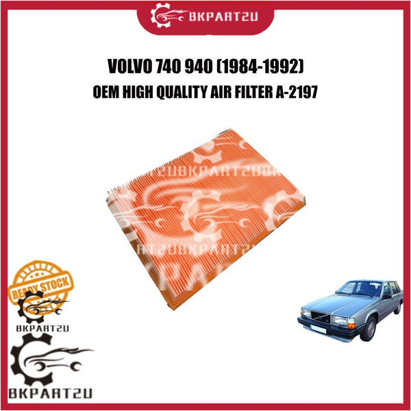 VOLVO 740 940 TURBO (1984-1992) ENGINE AIR FILTER A-2197 PENAPIS ANGIN MADE BY OEM