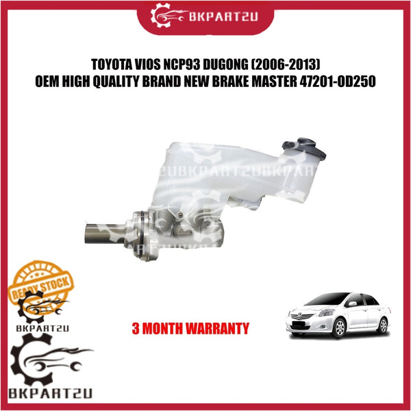 TOYOTA VIOS NCP93 DUGONG (2006-2013) BRAKE MASTER PUMP CYLINDER MADE BY OEM 3 MONTH WARRANTY 47201-OD250