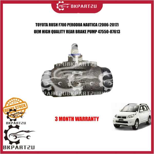 TOYOTA RUSH F700 PERODUA NAUTICA (2006-2017) REAR BRAKE PUMP BELAKANG PUMP BRAKE 47550-87613