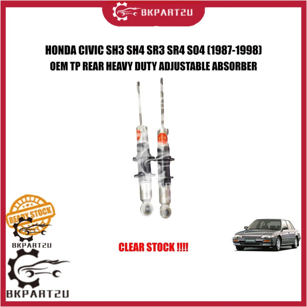 HONDA CIVIC SH3 SH4 SR3 SR4 SO4 (1987-1998) REAR HEAVY DUTY ADJUSTABLE ABSORBER MADE BY OEM TP ONE SET 2 PCS