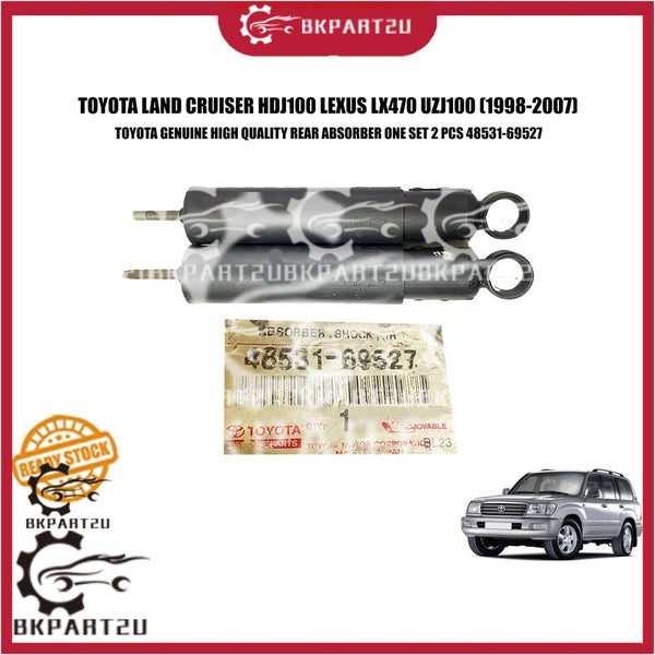 TOYOTA LAND CRUISER HDJ100 LEXUS LX470 UZJ100 NINJA (1998-2007) REAR ABSORBER ONE SET 2 PCS TOYOTA GENUINE 48510-69127