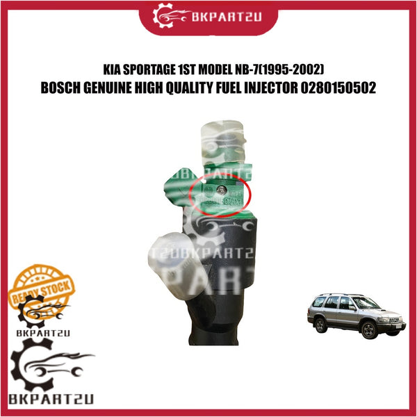 KIA SPORTAGE 1ST MODEL NB-7 (1995-2002) FUEL INJECTOR PRICE PER PCS MADE BY BOSCH GENUINE 0280150502 0280150504