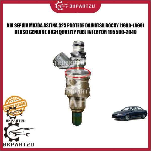 KIA SEPHIA MAZDA ASTINA 323 PROTEGE DAIHATSU ROCKY (1990-1999) FUEL INJECTOR  MADE BY DENSO GENUINE 195500-2040