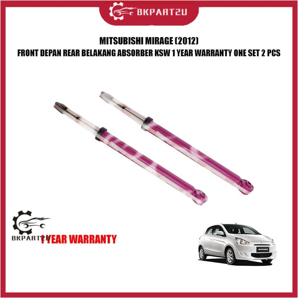 MITSUBISHI MIRAGE (2012) FRONT DEPAN REAR BELAKANG ABSORBER KSW 1 YEAR WARRANTY ONE SET 2 PCS