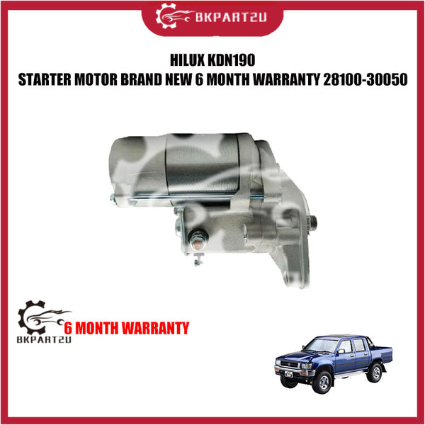 HILUX KDN190 STARTER MOTOR BRAND NEW 6 MONTH WARRANTY 28100-30050