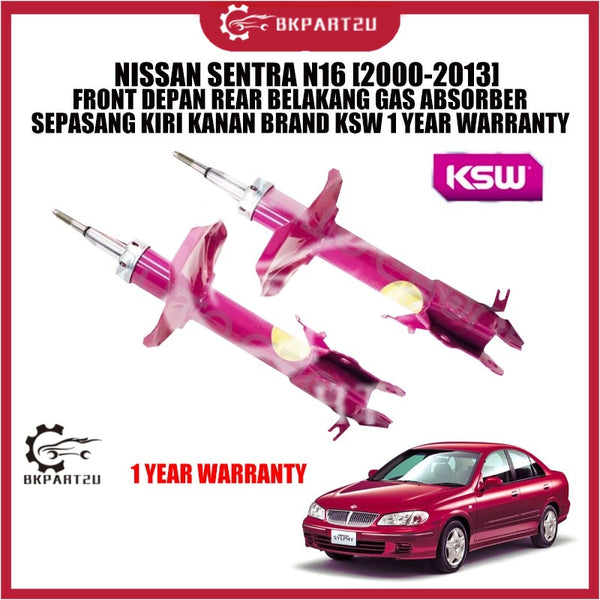 NISSAN SENTRA N16 [2000-2013] FRONT DEPAN REAR BELAKANG GAS ABSORBERSEPASANG KIRI KANAN BRAND KSW 1 YEAR WARRANTY