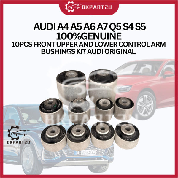 AUDI A4 A5 A6 A7 Q5 S4 S5 100%GENUINE 10PCS FRONT UPPER AND LOWER CONTROL ARM BUSHINGS KIT AUDI ORIGINAL