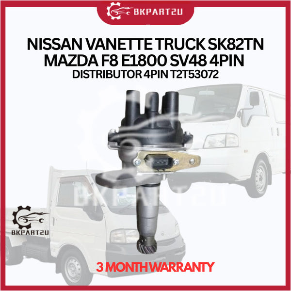 NISSAN VANETTE TRUCK SK82TN MAZDA F8 E1800 SV48 4PIN  DISTRIBUTOR 4PIN T2T53072 3 MONTH WARRANTY