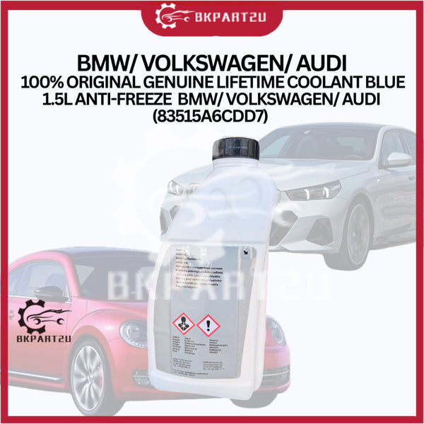 BMW/ VOLKSWAGEN/ AUDI  100% ORIGINAL GENUINE LIFETIME COOLANT BLUE 1.5L ANTI-FREEZE  BMW/ VOLKSWAGEN/ AUDI (83515A6CDD7)