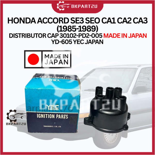 HONDA ACCORD SE3 SEO CA1 CA2 CA3  (1985-1989) DISTRIBUTOR CAP 30102-PD2-005 MADE IN JAPAN YD-605 YEC JAPAN