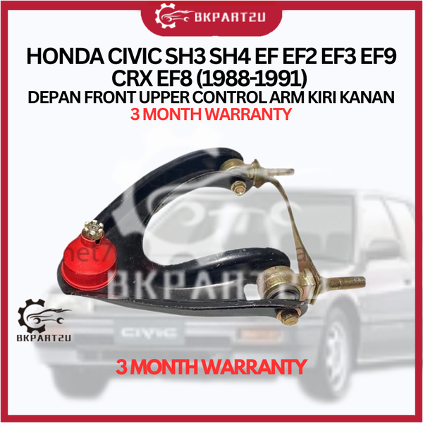 HONDA CIVIC SH3 SH4 EF EF2 EF3 EF9 CRX EF8 1988-1991 DEPAN FRONT UPPER CONTROL ARM KIRI KANAN