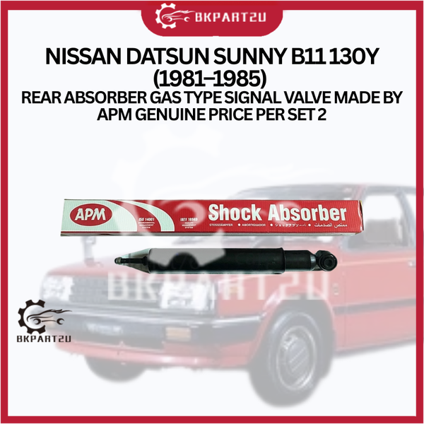 NISSAN DATSUN SUNNY B11 130Y (1981–1985) REAR ABSORBER GAS TYPE SIGNAL VALVE MADE BY APM GENUINE PRICE PER SET 2