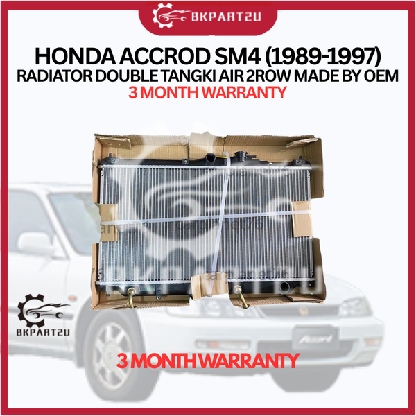 HONDA ACCROD SM4 (1989-1997) RADIATOR DOUBLE TANGKI AIR 2ROW MADE BY OEM 3 MONTH WARRANTY