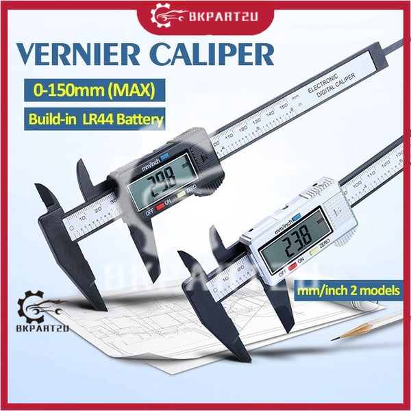 Measure Internal and External Measuring Tool 150mm Electronic Digital Caliper Carbon Fiber Composite