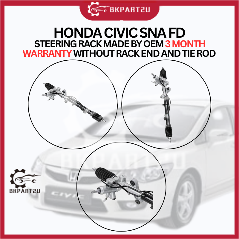 HONDA CIVIC SNA FD STEERING RACK MADE BY OEM 3 MONTH WARRANTY WITHOUT ...
