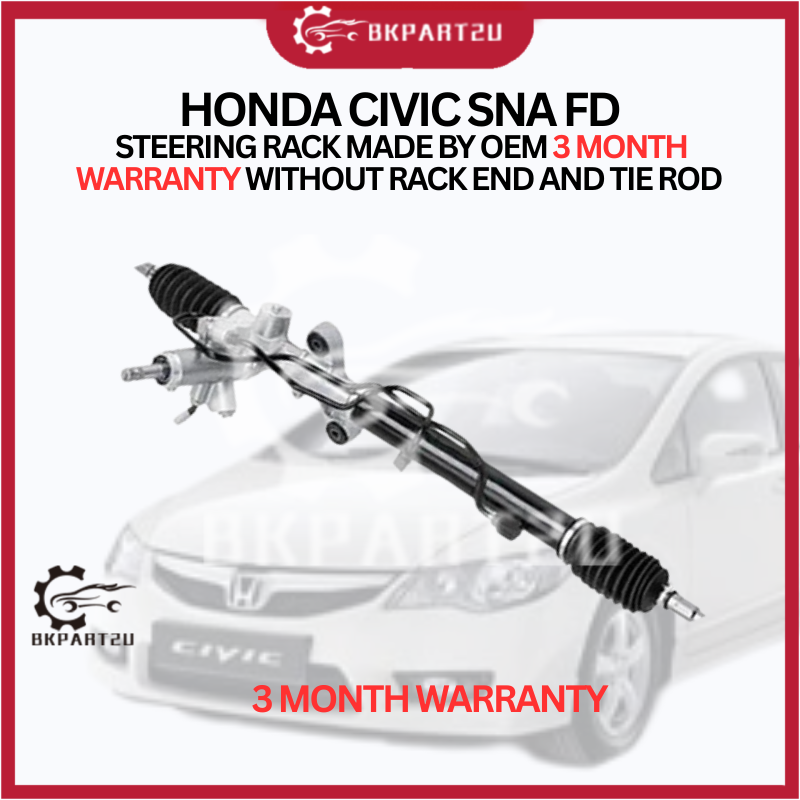 HONDA CIVIC SNA FD STEERING RACK MADE BY OEM 3 MONTH WARRANTY WITHOUT ...