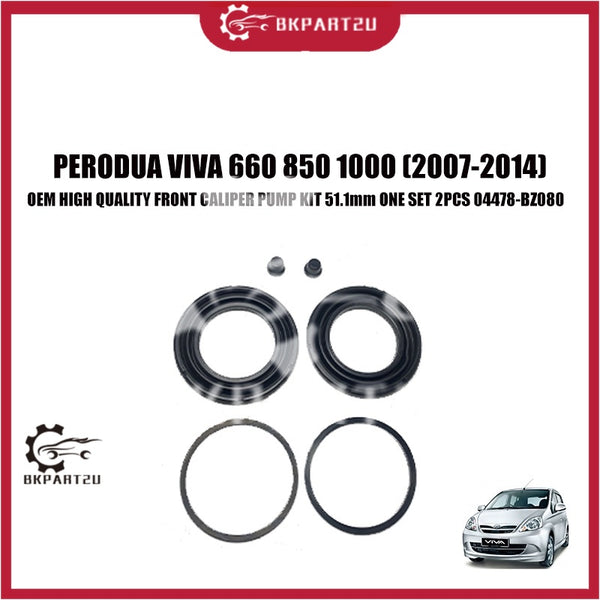 PERODUA VIVA 660 850 1000 (2007-2014) OEM FRONT CALIPER PUMP KIT 51.1mm ONE SET 2PCS 04478-BZ080