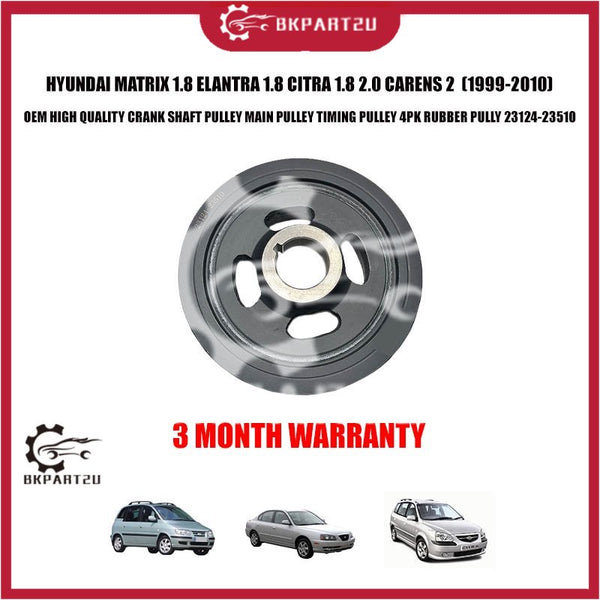 HYUNDAI MATRIX 1.8 ELANTRA 1.8 CITRA 1.8 2.0 CARENS 2 CRANK SHAFT PULLEY MAIN PULLEY TIMING PULLEY 4PK RUBBER PULLY OEM
