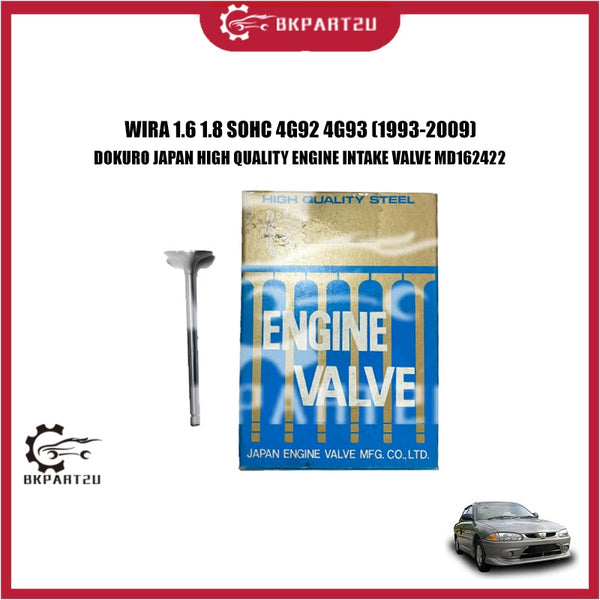 WIRA 1.6 1.8 SOHC 4G92 4G93 (1993-2009) ENGINE INTAKE VALVE DOKURO JAPAN PRICE PER PCS MD162422