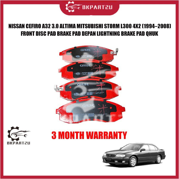 NISSAN CEFIRO A32 3.0 ALTIMA MITSUBISHI STORM L300 4X2 FRONT DISC PAD BRAKE PAD DEPAN LIGHTNING QHUK 3 MONTH WARRANTY