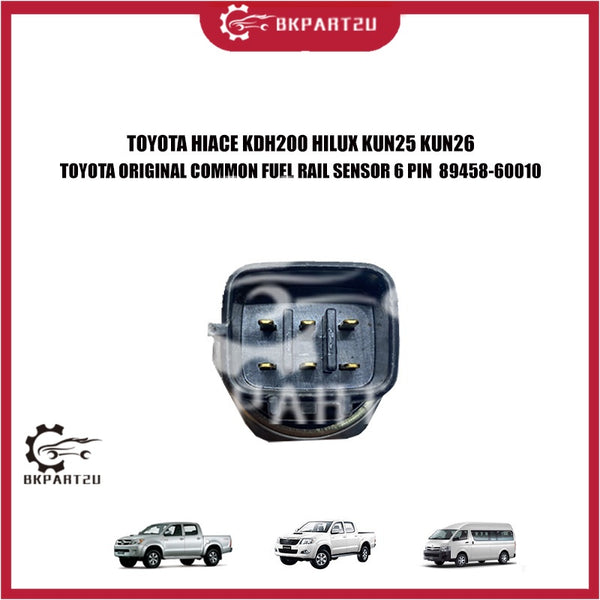 TOYOTA HIACE KDH200 HILUX KUN25 KUN26 TOYOTA ORIGINAL COMMON FUEL RAIL SENSOR 6 PIN  89458-60010