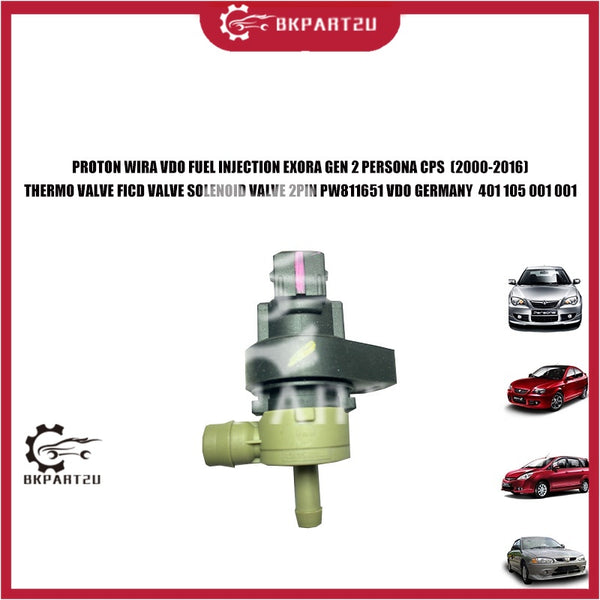 PROTON WIRA VDO FUEL INJECTION EXORA GEN 2 PERSONA CPS  (2000-2016) THERMO VALVE FICD VALVE SOLENOID VALVE 2PIN PW811651