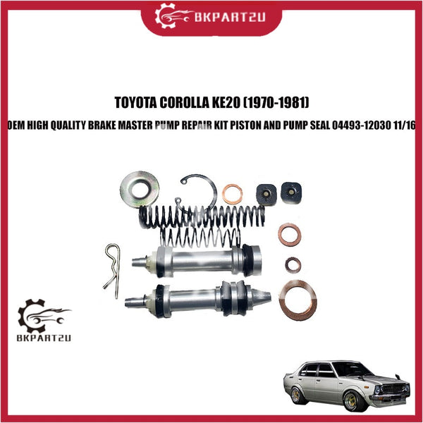 TOYOTA COROLLA KE20 (1970-1981) BRAKE MASTER PUMP REPAIR KIT PISTON AND PUMP SEAL 04493-12030 11/16 OEM HIGH QUALITY